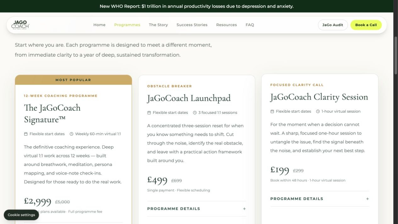 JagoCoach: Turn a broad offer into a useful choice.