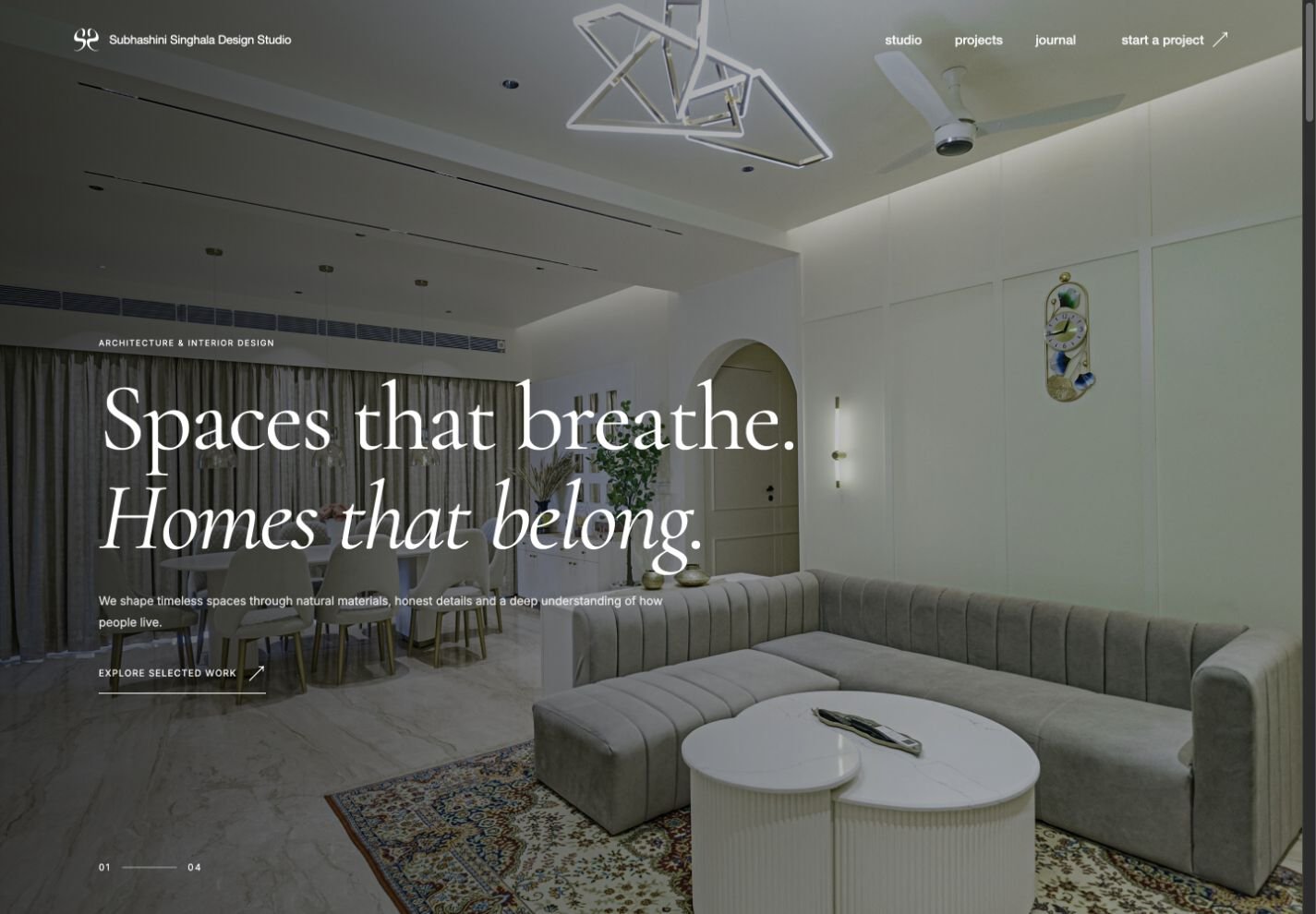 SS Design Studio website screenshot