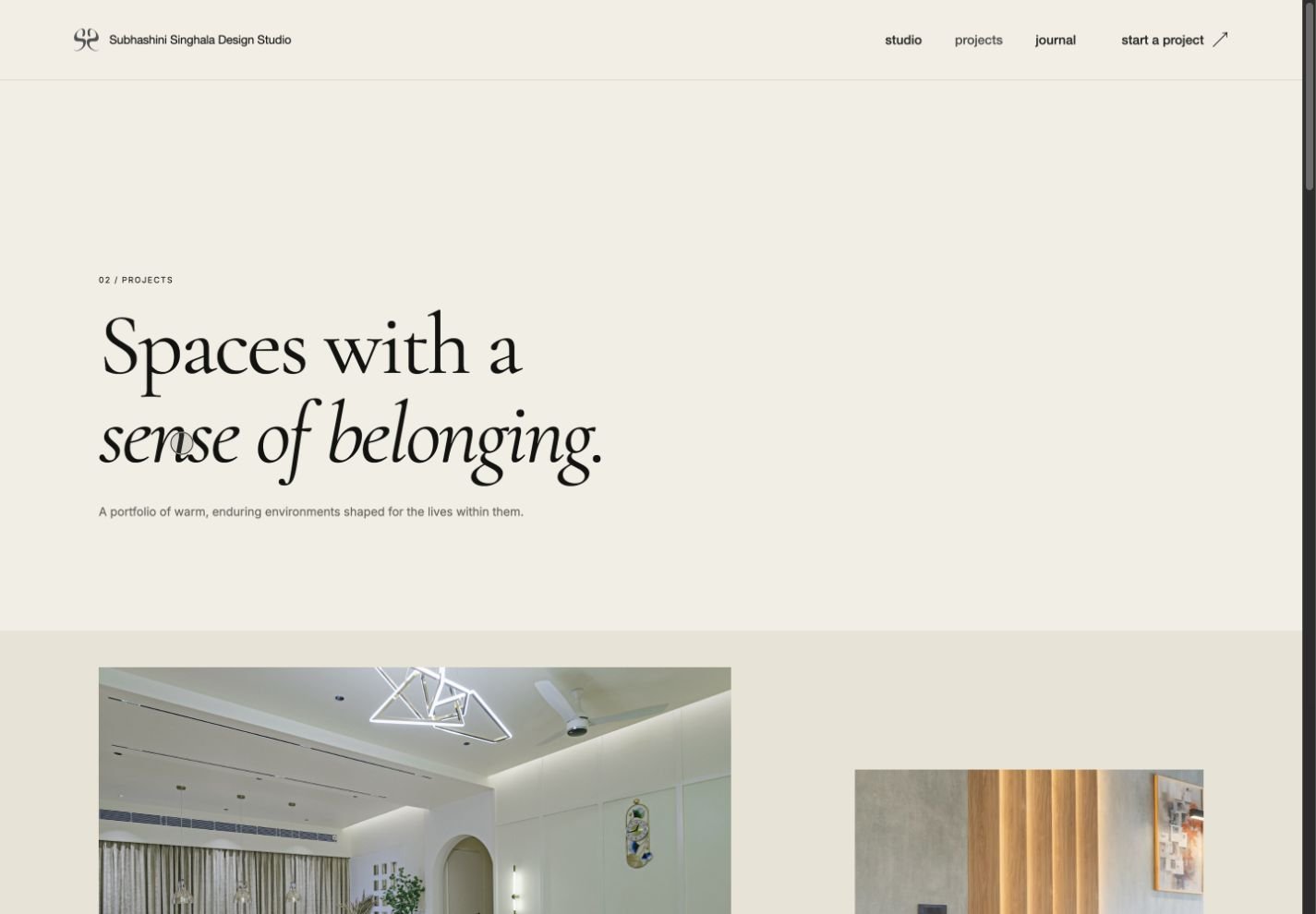 SS Design Studio: A portfolio visitors can explore.